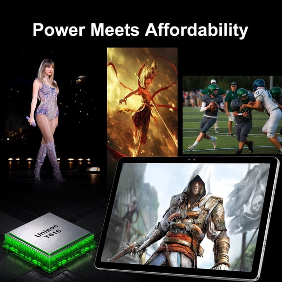 Latest 11 inch Android Tablet with Gemini AI, 2-in-1 Tablet with Keyboard and Pen, 18GB RAM 128GB ROM 1TB Expand, 2K Display Octa-Core, 13MP Camera 9000mAh Battery, GPS Face ID, Quad Speakers