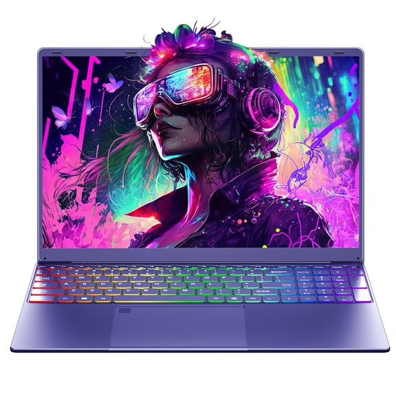 Rumtuk 16 inch Purple Laptop, 16 GB RAM, 512 GB SSD, 2K FHD IPS, Win 11 Pro/Office 2019, Core i7 CPU, Color Backlit KB, Finger Print, USB 3.0, WiFi, 180° Hinge, Notebook for Work Study