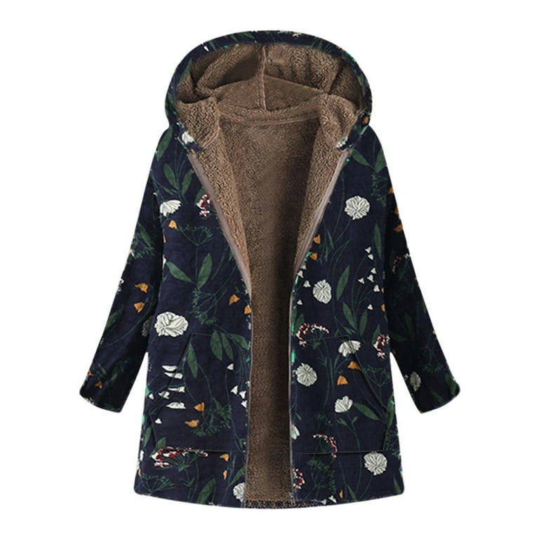 Floral coats ladies hot sale