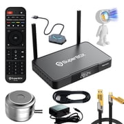 (Latest) 2025 SuperBox S6 PRO Fully Loaded ,4G+32G Storage,Function Upgrade,2025 Pack,Dual Band WiFi,2T2R,Bluetooth 5.2,with Voice Remote Control,Authorised Newest Version TV Box S-6,Easy Sutup Guide