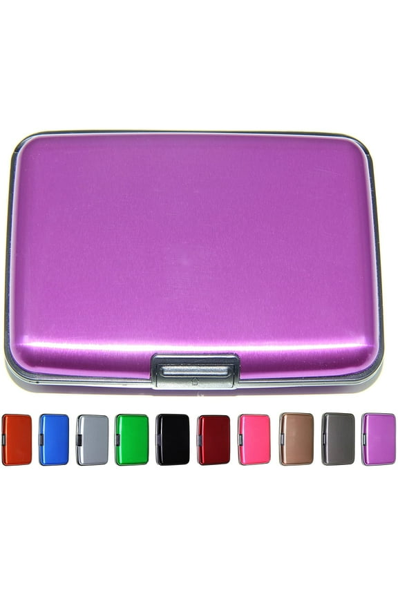 Latest Aluminum RFID Blocking Credit Card Holder for Men & Women - (Purple)