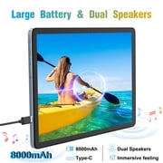 Latest Android 15 Tablet, 128GB ROM+16GB RAM+1TB Expand, 10.1 inch Tablet, 5G WiFi, T606 Octa-Core, 3- Camera , Incell IPS Screen, 8000mAh, Tablet with Keyboard, case, stylus, Dual speakers
