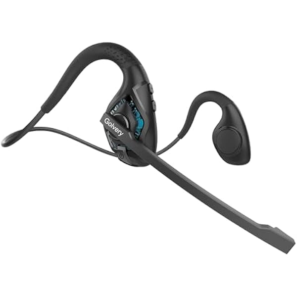 Latest Bluetooth 5.3 Headset w/DSP Noise Canceling Boom Microphone & Mute for Cellphone, Lightweight Comfort Open Ear Wireless Headphones for PC Laptop Office Meeting Home Working, 10H