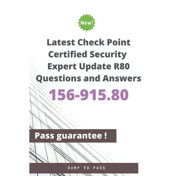 Latest Check Point Certified Security Expert Update 156-915.80 R80 Questions and Answers: 156-915.80 Workbook, (Paperback)