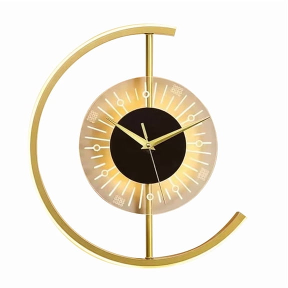 Latest Design Nordic Led Wall Lamp Modern Background Decor Innovative Wall Sconces Led Wall Light Metal Iron Clock Gold