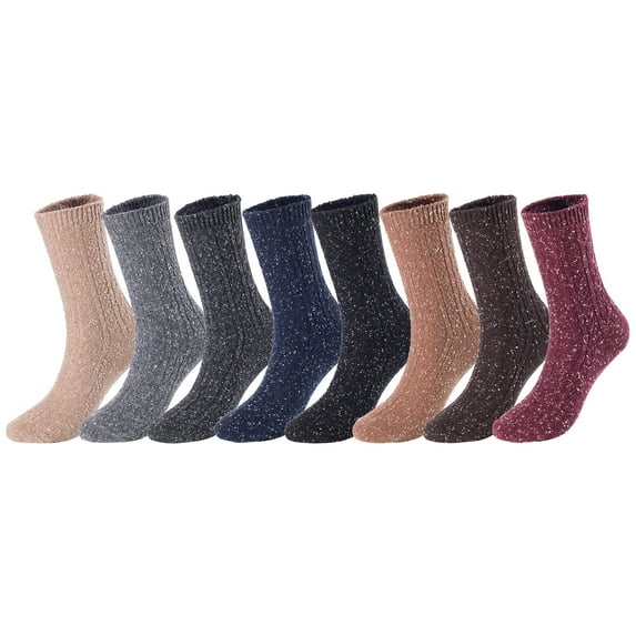Latest Fashion Splendid Women's 4 Pairs Mid Calf Cotton Crew Socks Comfortable, Breathable and Best Fit For All Activities HR1614 One size (Assorted)