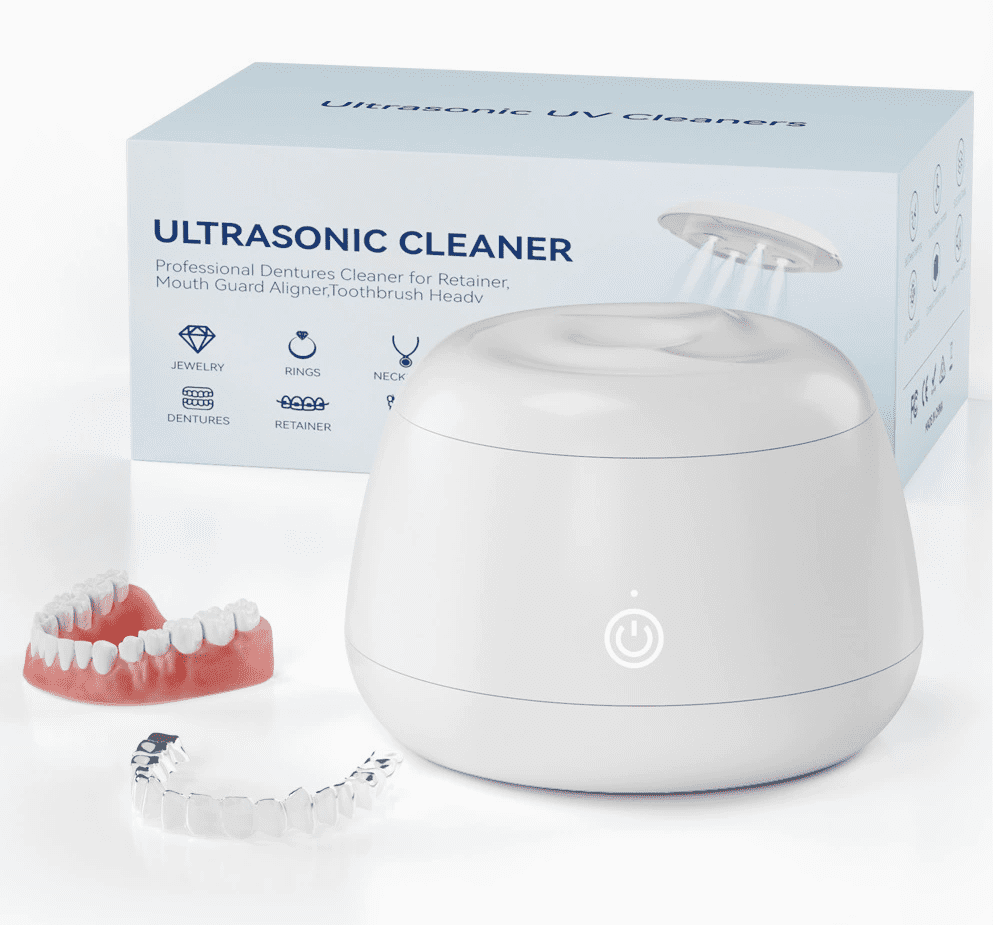 Latest Household Ultrasonic Cleaner with Four UV Lamps for Deep Cleaning Denture Braces