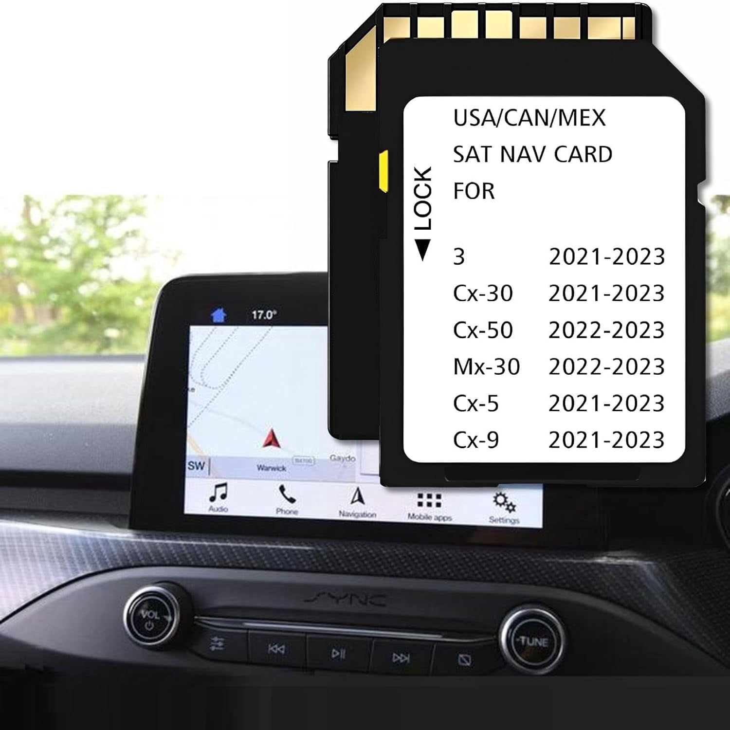 Latest Navigation Memory SD Card Compatible with MZD 3(2021-2023), Cx30(2021-2023), Cx50(2022-2023),Mx30(2022-2023),Cx5(2021-2023), Cx9(2021-2023),(NAVISD2123)