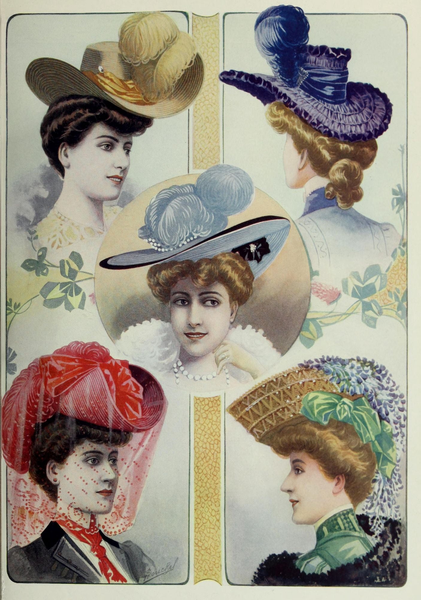 Latest Paris Fashions 1877 Chapeaux de Demi-Saison Canvas Art - Unknown (18 x 24)