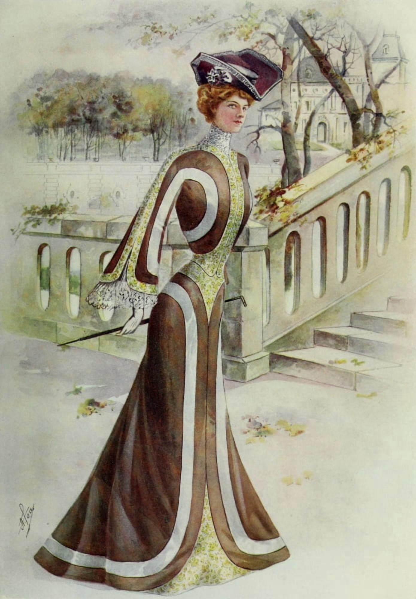 Latest Paris Fashions 1877 Costume Tailleur Canvas Art - Unknown (18 x 24)