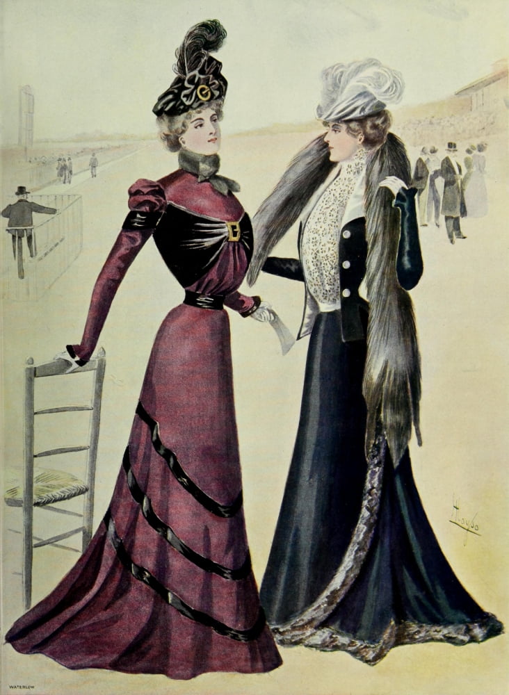 Latest Paris Fashions 1877 Costumes de Course Canvas Art - Unknown (18 x 24)