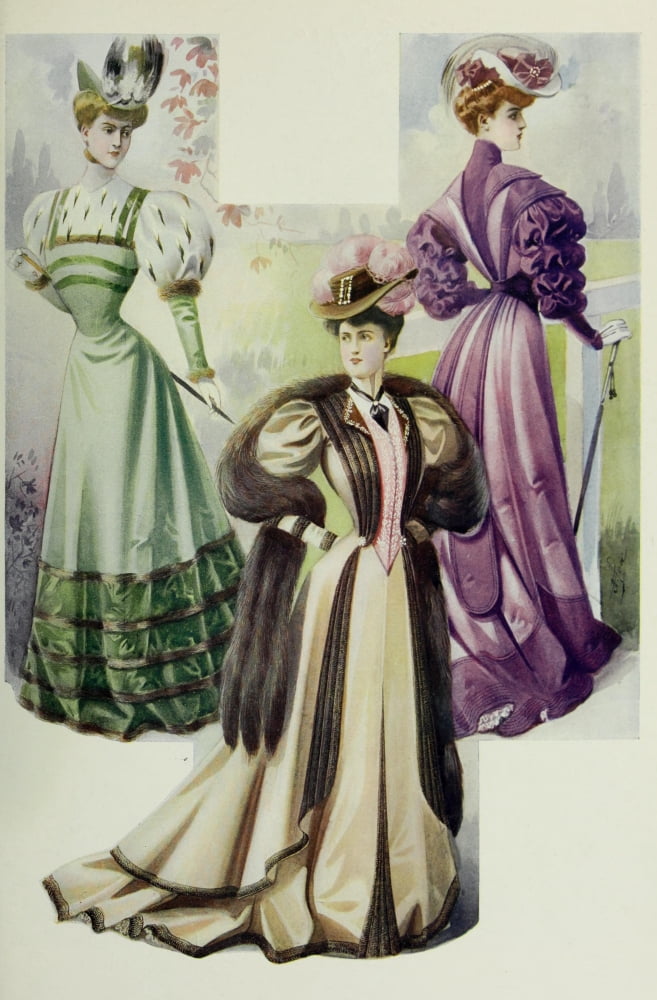 Latest Paris Fashions 1877 For the Riviera Canvas Art - Unknown (18 x 24)