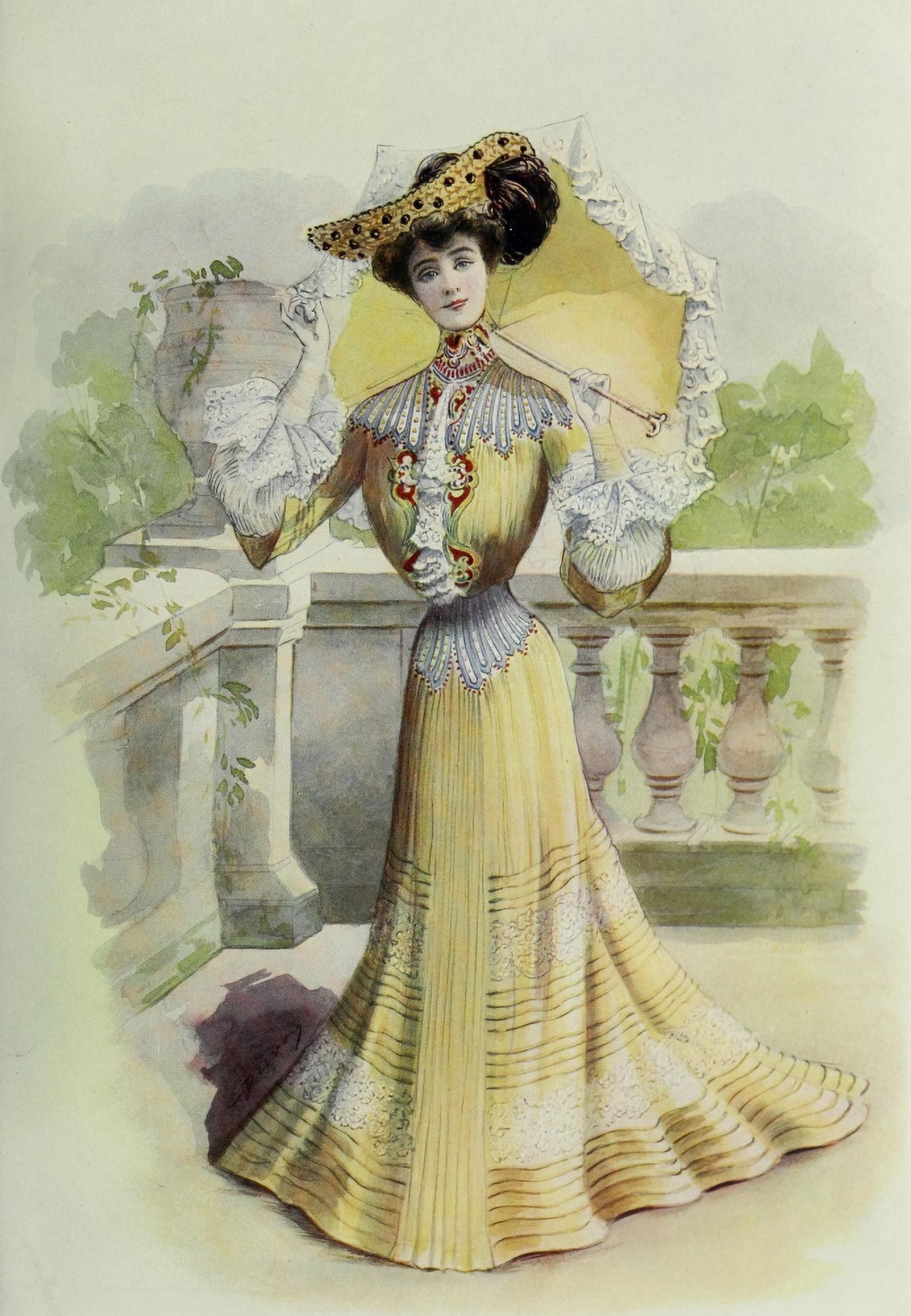 Latest Paris Fashions 1877 Robe DEte Canvas Art - Unknown (24 x 36)