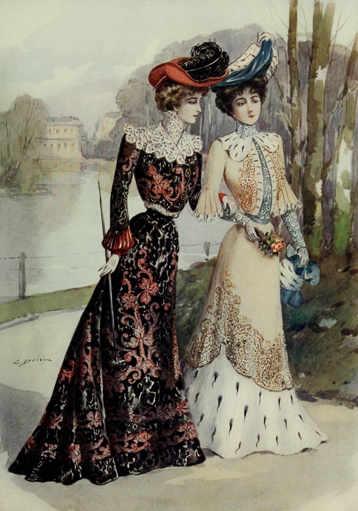Latest Paris Fashions 1877 Robes for Monte Carlo Canvas Art - Unknown (24 x 36)
