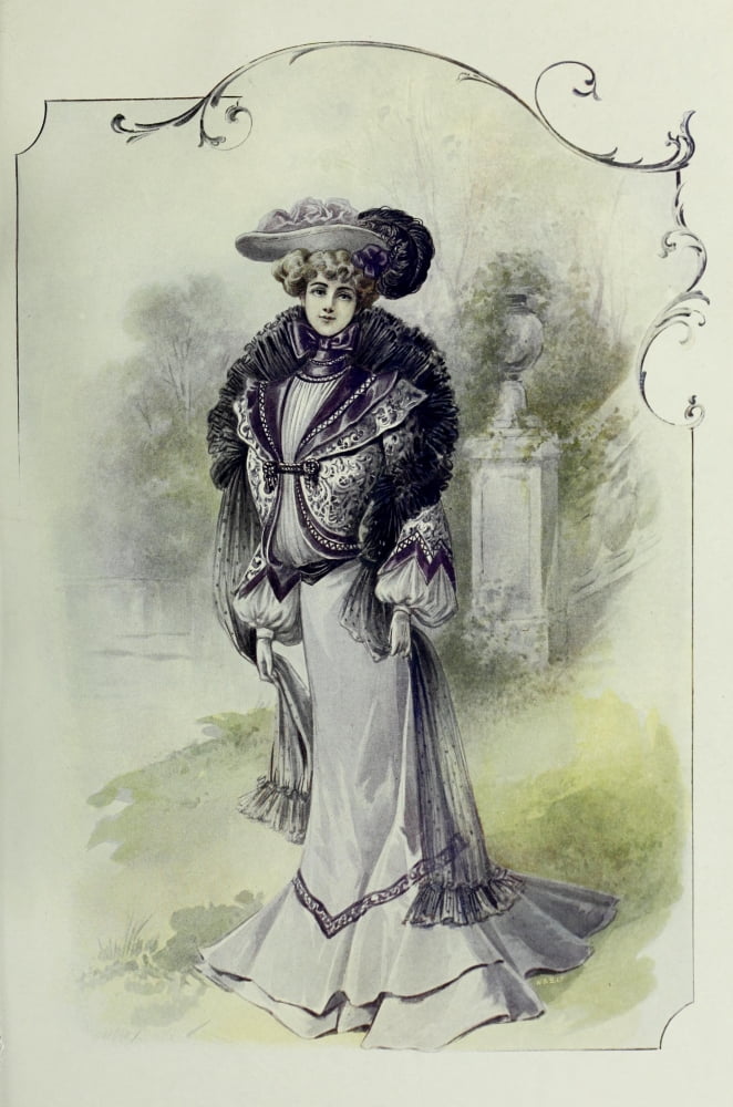 Latest Paris Fashions 1877 Toilette DAutomne Canvas Art - Unknown (18 x 24)