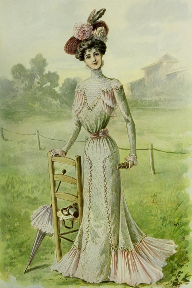 Latest Paris Fashions 1877 Toilette de Courses Canvas Art - Unknown (18 x 24)