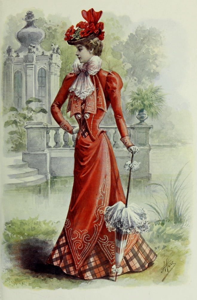 Latest Paris Fashions 1877 Toilette de Printemps Canvas Art - Unknown (24 x 36)