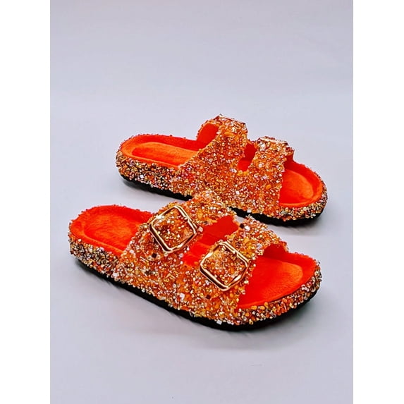 Latest Popular Women‘s Shoes Ideal For Casual Home Outdoor Holiday And Warm Fashionable Look Soft Furry Slide Sandals Ladies‘ Flat Summer Shoes