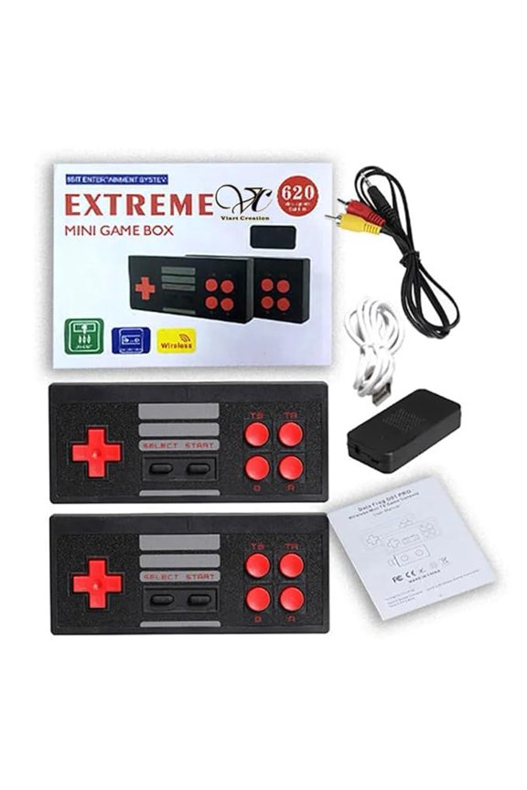 Latest Retro Machines Built-in 620 Classic Plays, 8-Bit Video System for Adults and Kids, Includes 2 Controllers - Rediscover the Joy of Retro Handheld