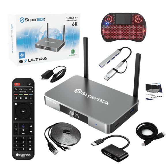 Latest SuperBox S7 Ultra 2026 Fully Loaded, 4GB RAM+128GB ROM Family Entertainment TV Box