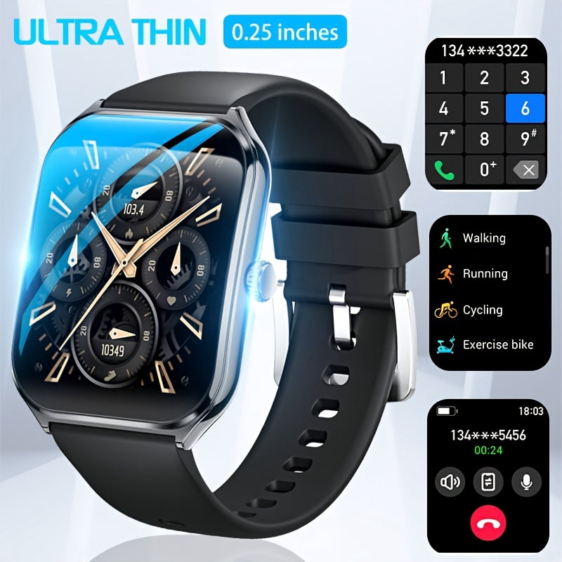 The Latest Ultra-Thin Smart Watch, 1. 96 Inches Large Screen, Support for Answering The Phone, a Variety of Sports Modes, Alloy Body, High Resolution, Simple Fashion Classic