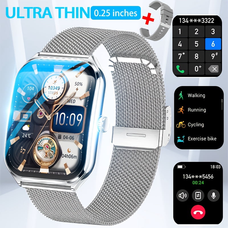 The Latest Ultra-Thin Smart Watch, 1. 96 Inches Large Screen, Support for Answering The Phone, a Variety of Sports Modes, Alloy Body, High Resolution, Simple Fashion Classic