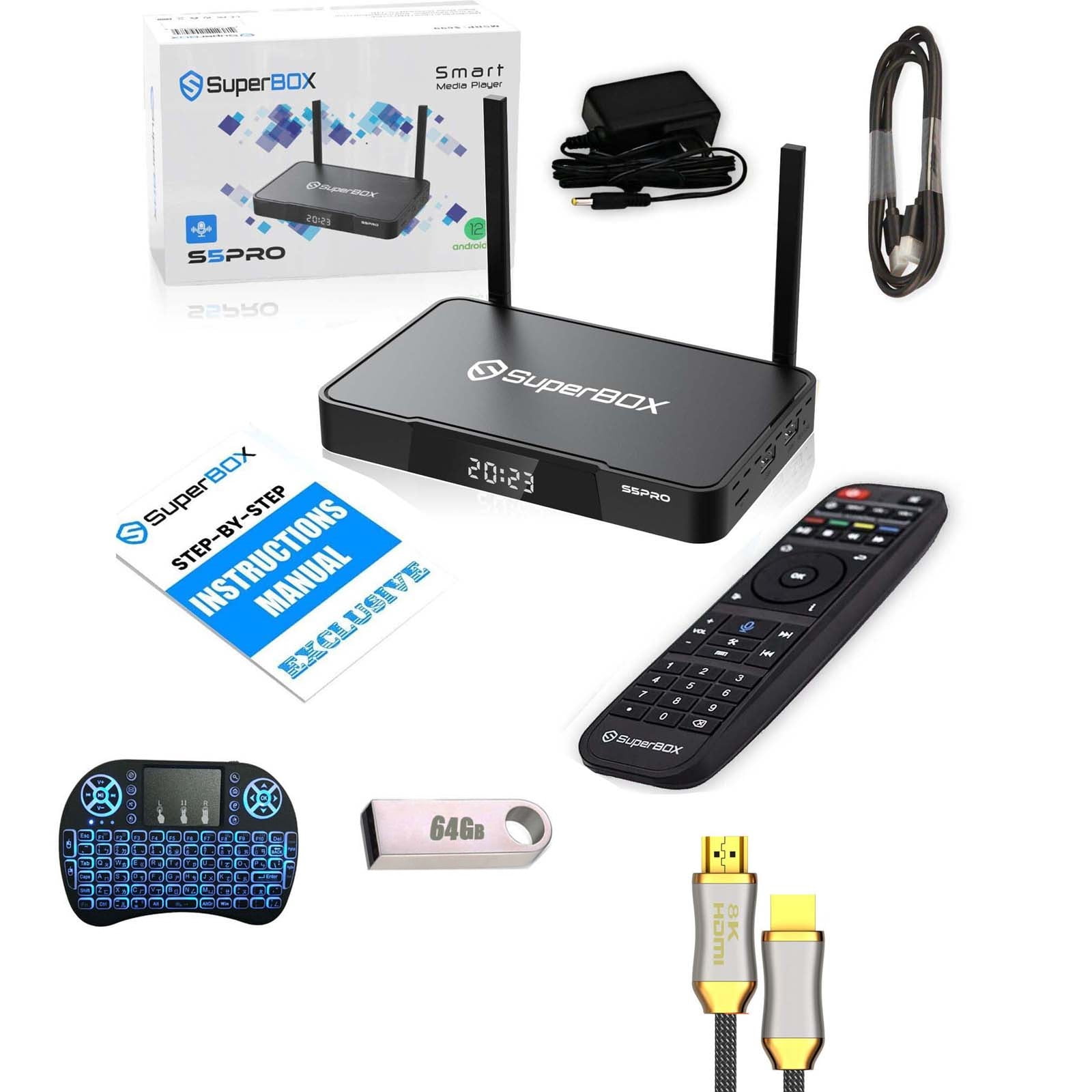 Superbox S5 PRO 2024, 5th Gen. Stable Android Smart Box, Voice Remote ...