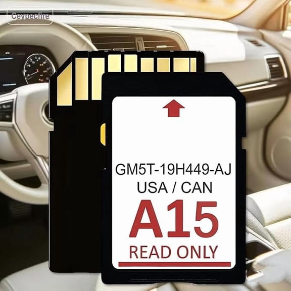 Latest Version A15 Navigation Memory sd Card Compatible with Ford Lincoln, Sync Navigation System Update USA/Canada Maps