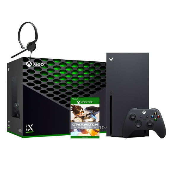 Latest Xbox Series X Gaming Console Bundle - 1TB SSD Black Xbox Console and Wireless Controller with Overwatch Legendary Edition and Mytrix Chat Headset