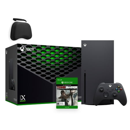 Latest Xbox Series X Gaming Console Bundle - 1TB SSD Black Xbox Console and Wireless Controller with Tomb Raider Definitive Edition and Mytrix Controller Protective Case
