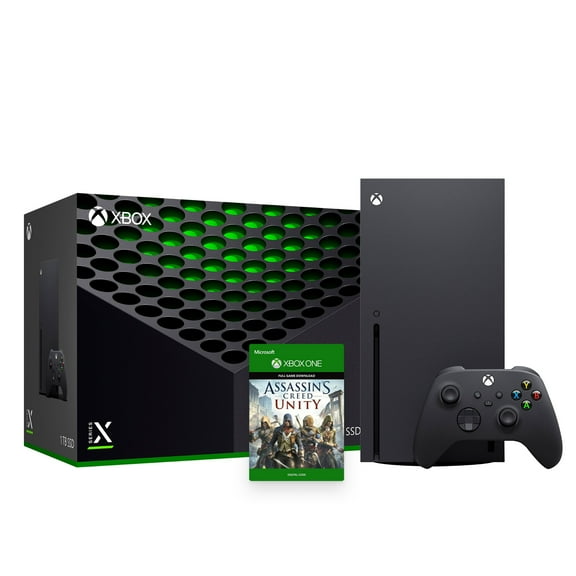 Latest Xbox Series X Gaming Console Bundle - 1TB SSD Black Xbox Console and Wireless Controller with Assassin's Creed Unity and Mytrix HDMI Cable
