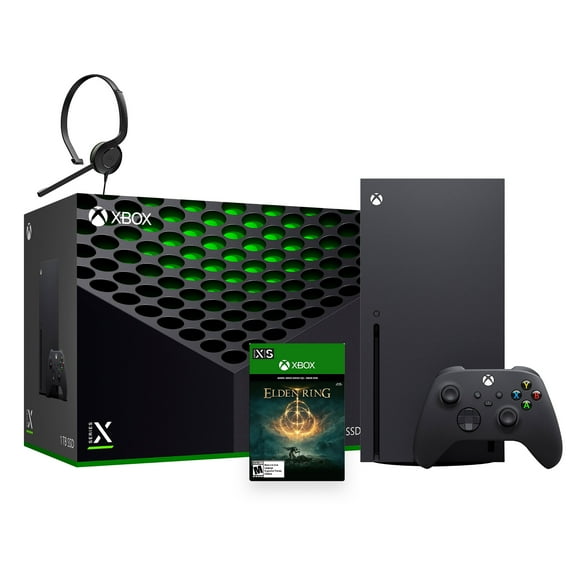 Latest Xbox Series X Gaming Console Bundle - 1TB SSD Black Xbox Console and Wireless Controller with Elden Ring and Mytrix Chat Headset