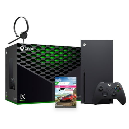 Latest Xbox Series X Gaming Console Bundle - 1TB SSD Black Xbox Console and Wireless Controller with Forza Horizon 5 and Mytrix Chat Headset