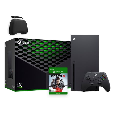 Latest Xbox Series X Gaming Console Bundle - 1TB SSD Black Xbox Console and Wireless Controller with Gears 5 and Mytrix Controller Protective Case