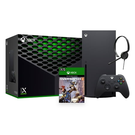 Latest Xbox Series X Gaming Console Bundle - 1TB SSD Black Xbox Console and Wireless Controller with Overwatch 2 Watchpoint and Mytrix Chat Headset