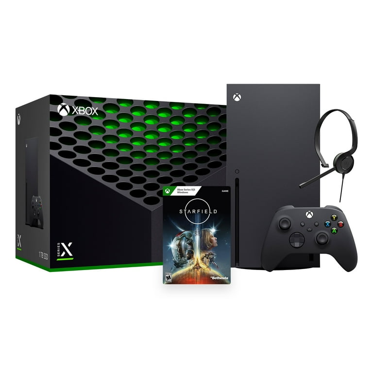 Xbox Series X Gaming Bundle, 1TB SSD, Black Console with Wireless