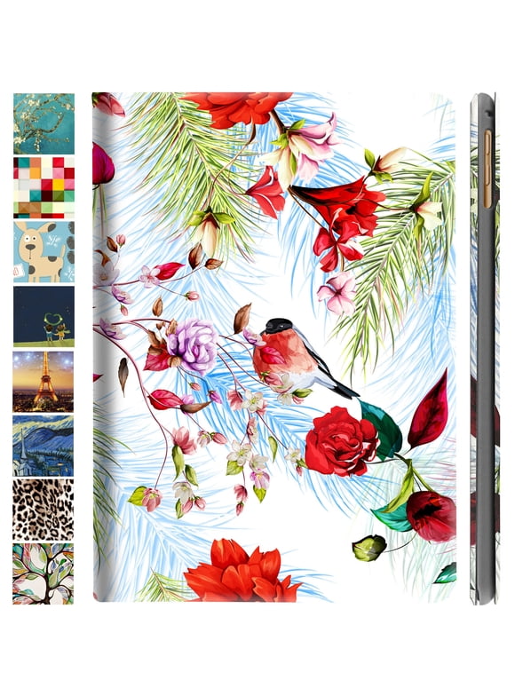 Latest iPad 10.9 Inch 10th [iPad 10 2022 ] A2696 A2757 A2777 MPQ13LL/A MPQ33LL/A MPQ03LL/A MPQ23LL/A MPQ93LL/A MPQC3LL/A MPQ83LL/A MPQA3LL/A Printed PU Leather Flip Folio Book Cover - Birds & Flowers