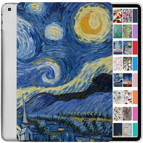 Latest iPad 10.9 Inch 2022 10 Gen [ 10th Generation ] A2696 A2757 A2777 Printed Lightweight Shock Absorbant Flexible TPU Protective Clear Case - Starry Night