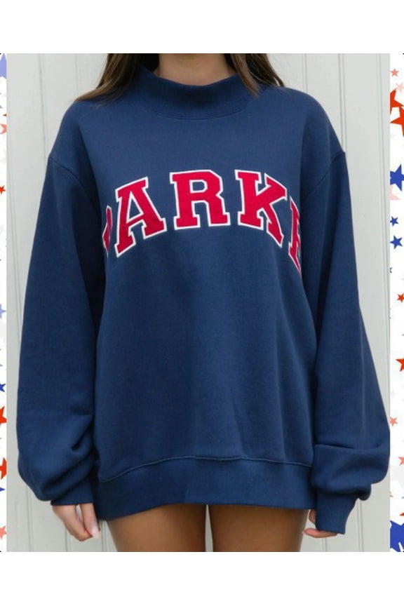 Latest men's and women's crew neck sweatshirt with embroidered letters for fitness and sports