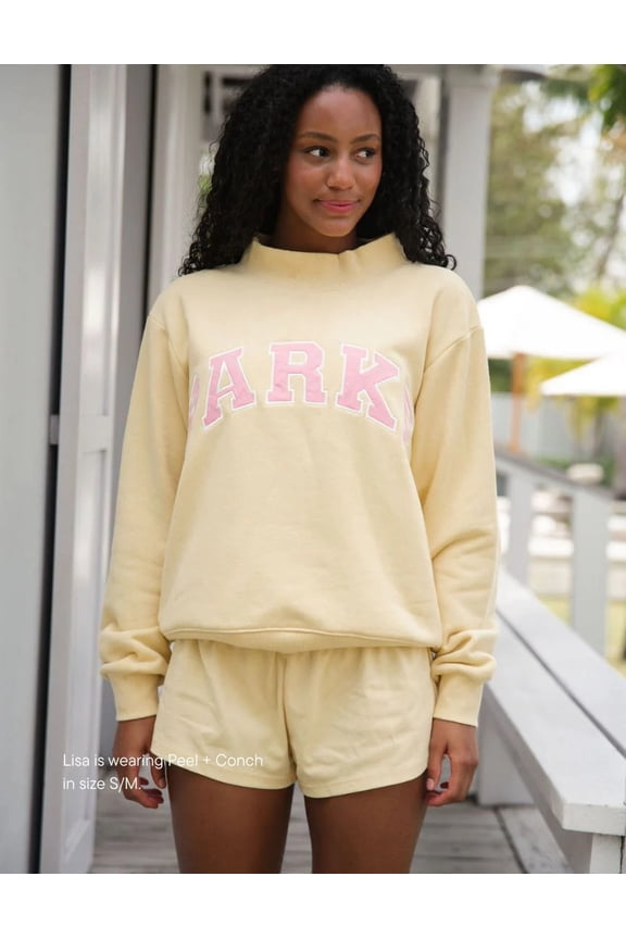 Latest men's and women's crew neck sweatshirt with embroidered letters for fitness and sports