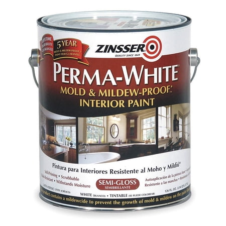 Zinsser Latex Acryl InteriorWhiteSemiGlos, 1gal — Residential Use, Standard Application