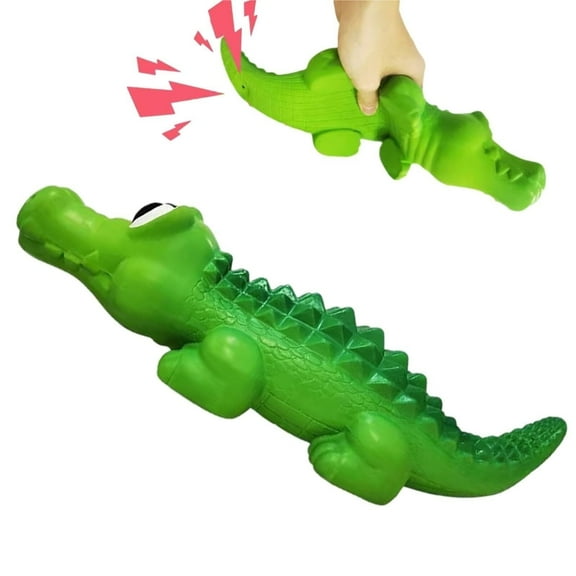 Latex Alligator Squeaky Dog Toys Chewers, Tough Dog Toys