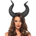 thumbnail image 1 of Latex Animal Horn Head Piece Black, 1 of 2