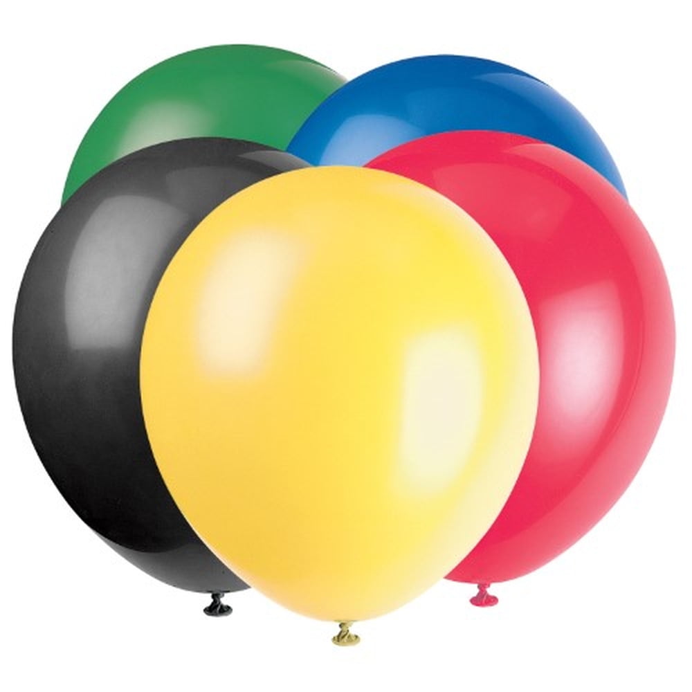 Latex Balloons, 12 in, Assorted Color, 10ct (Pack of 8)