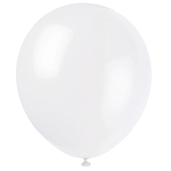 Latex Balloons, 12 in, White, 10ct (Pack of 18)
