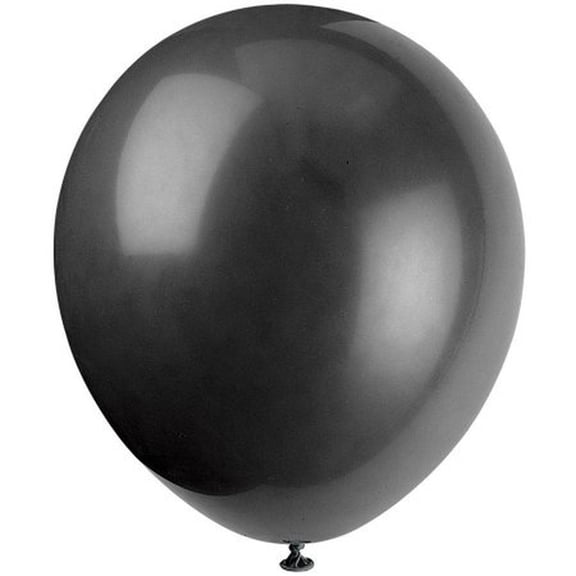 Latex Balloons, Jet Black, 12in, 10ct (Pack of 48)