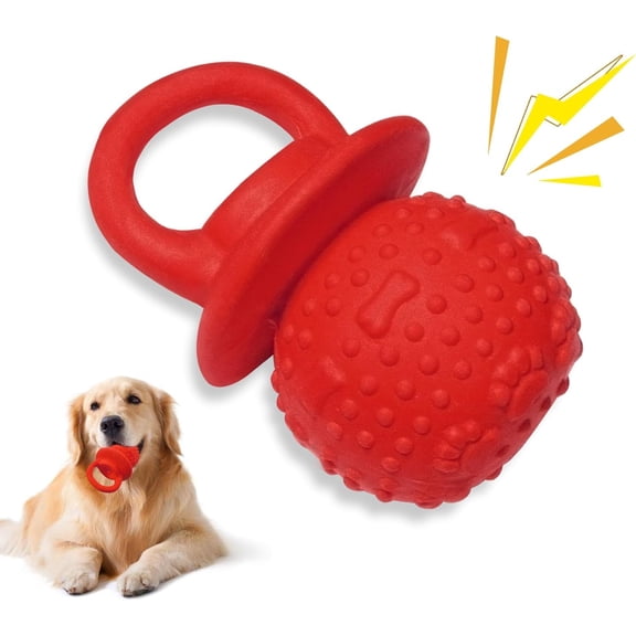 Latex Chew Dog Toys, Novelty Squeaky Pacifier Dog Toys for Teething Puppies, Mild Chewing Small, Medium, Large Dogs, Pet Dogs Supplies Newborn Puppy Gift