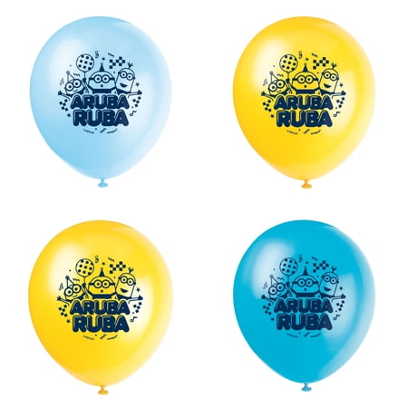 Latex Despicable Me Minions Birthday Balloons, Assorted, 12in, 8ct