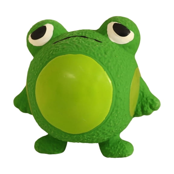 Latex Dog Toy Squeaker - Soft Pear Chew Ball with Grunting Sound, Interactive Sensory Toy for Small Dogs Puppies, Indoor Outdoor Fun