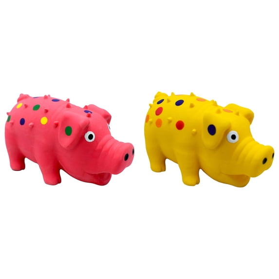 Latex Grunting‑Pig Dog Squeeze Toy, Squeaky Anxiety‑Relief Chew Toy for Dogs & Puppies